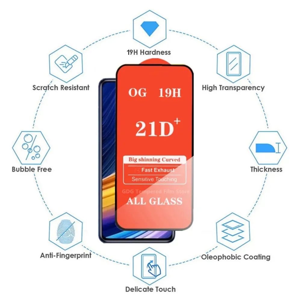 VIDRIO TEMPLADO 21 D NOTE 10